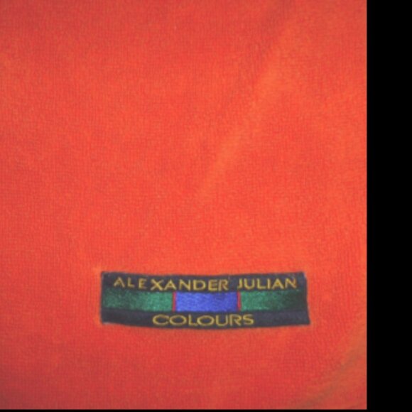 Rare large vintage Alexander Julian Colours logo beach towel - Picture 2 of 3